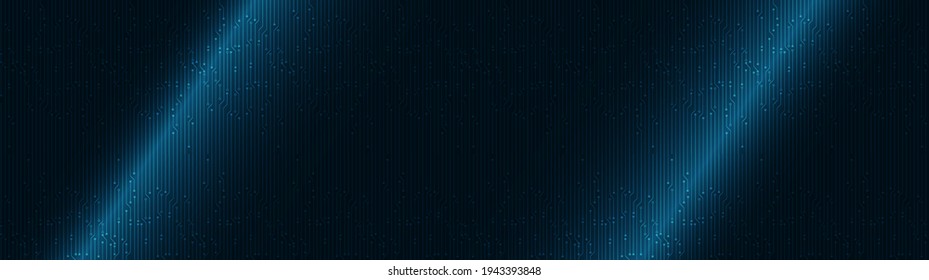 Panorama Dark And Light Technology Screen Background,Hi-tech Digital and sound wave Concept design,Free Space For text in put,Vector illustration.