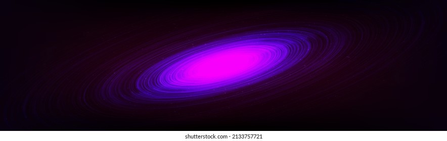 Panorama Dark Purple Spiral Black hole on Galaxy background with Milky Way spiral,Universe and starry concept design,vector