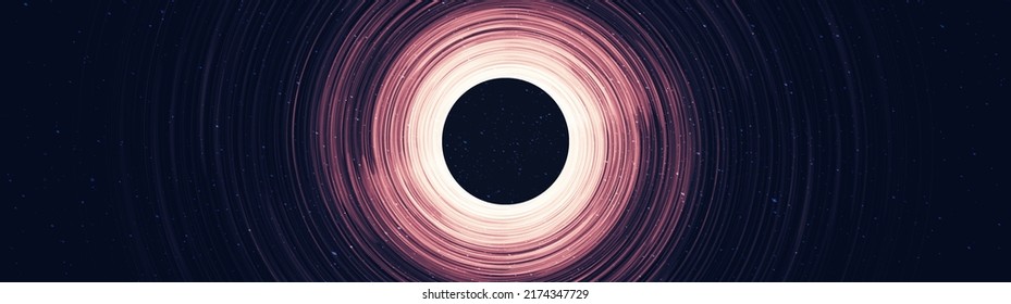 Panorama Dark Violet Spiral Black hole on Galaxy background with Milky Way spiral,Universe and starry concept design,vector