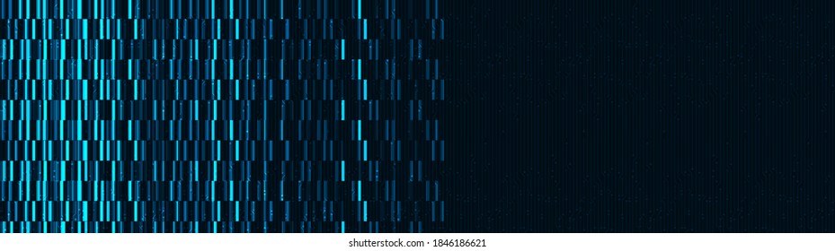 Panorama Digital Screen Background,Hi-tech Digital and sound wave Concept design,Free Space For text in put,Vector illustration.