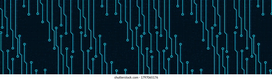 Panorama Digital Technology Background,Hi-tech Digital and security Concept design,Free Space For text in put,Vector illustration.