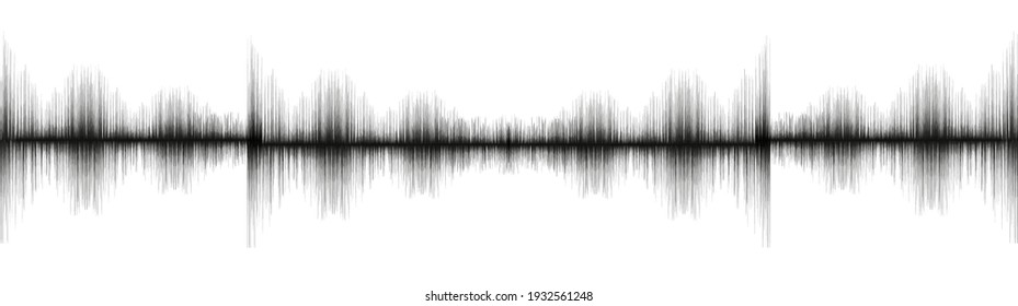 Panorama Earthquake Wave Low and Hight richter scale on White paper background,audio wave diagram concept,design for education and science,Vector Illustration.