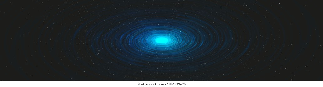 Panorama Explosion Spiral Black Hole on Galaxy Background.planet and physics concept design,vector illustration.