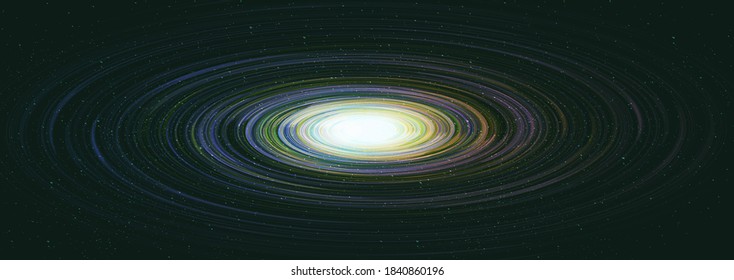 Panorama Fantastic interstella on Galaxy background with Milky Way spiral,Universe and starry concept desig,vector