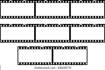 panorama frames of film, filmstrip,photo frame, free space for your pix