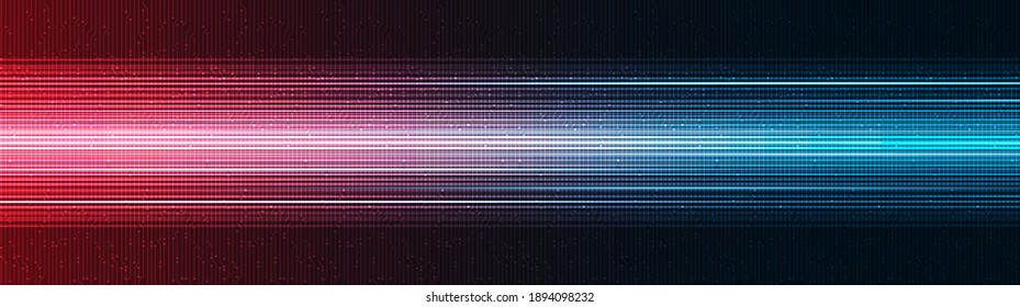 Panorama Future Speed Light Technology Background,Hi-tech Digital and sound wave Concept design,Free Space For text in put,Vector illustration.