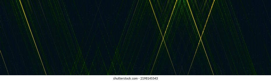 Panorama Golden Line Technology Background,Hi-tech Digital and sound wave Concept design,Free Space For text in put,Vector illustration.