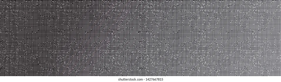 Panorama Gray Circuit Microchip Technology on Future Background,Hi-tech Digital and Communication Concept design,Free Space For text in put,Vector illustration.