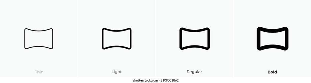 panorama horizontal icon. Thin, Light Regular And Bold style design isolated on white background