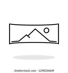 Panorama icon in flat style. Panorama symbol for your web site design, logo, app, UI Vector EPS 10.