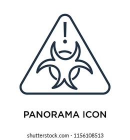 Panorama icon vector isolated on white background, Panorama transparent sign , thin symbol or stroke element design in outline style