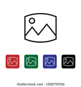 Panorama, image icon - Vector diferent color. Photo concept Vector diferent color illustration.