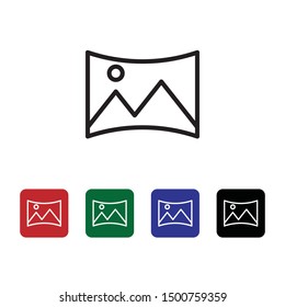 Panorama, image icon - Vector diferent color. Photo concept Vector diferent color illustration.