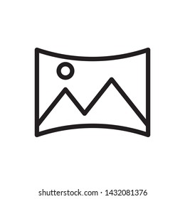 Panorama, image icon - Vector. Photo concept vector illustration.