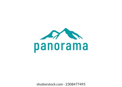 panorama logo vector icon illustration