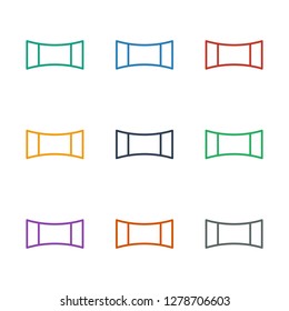panorama mode icon white background. Editable outline panorama mode icon from photography. Trendy panorama mode icon for web and mobile.