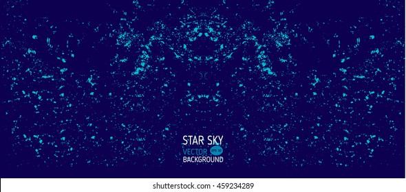 Panorama of the night sky with stars, fantasy space background vector illustration
