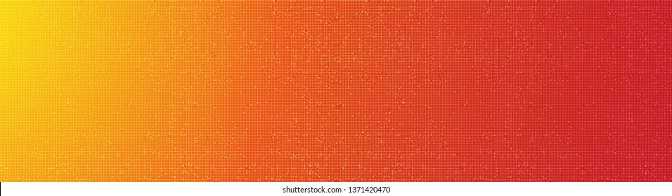 Panorama Orange Circuit Microchip Technology on Future Background,Hi-tech Digital and Communication Concept design,Free Space For text in put,Vector illustration.
