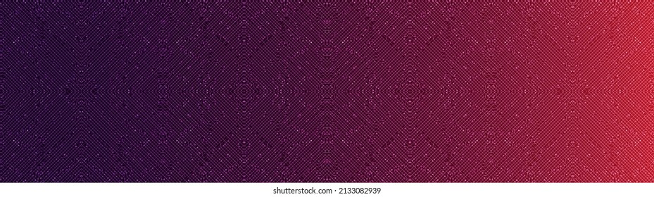 Panorama-violetter Technologie-Hintergrund, Design des Digital- und Connection-Konzepts, Vektorgrafik.