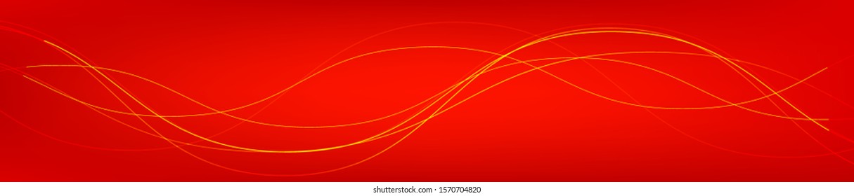 Panorama Red Digital Sound wave on technology background,Flowing concept,design for music studio and science,Vector Illustration.