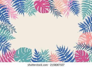 Panorama del mar y la playa, vector.	