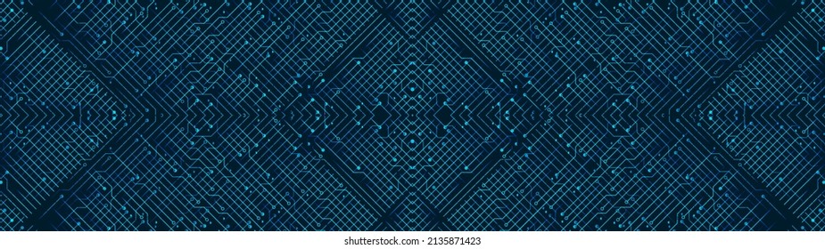 Panorama Security Blockchain Technology Background,Digital and Connection Concept design,Vector illustration.