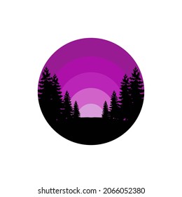 panorama silhouette stock vector idea design