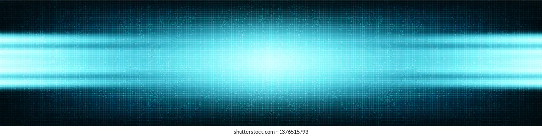 Panorama Soft Blue Digital Speed technology on Circuit Microchip Background,Hi-tech Digital and Internet Concept design,Free Space For text in put,Vector illustration.
