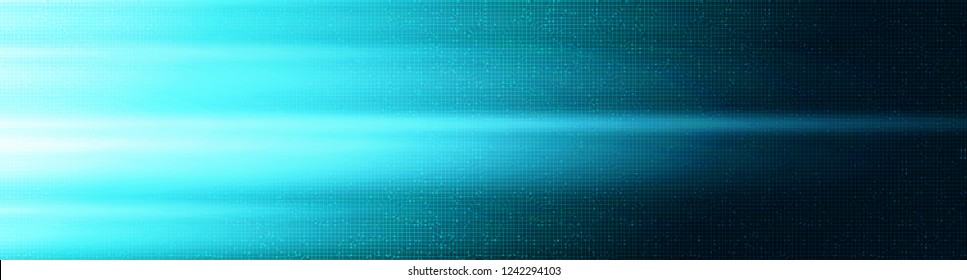 Panorama Speed Light on Circuit Microchip Technology Background,Hi-tech Digital and Internet Concept design,Free Space For text in put,Vector illustration.