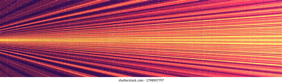Panorama-Speed-Technologie-Hintergrund, High-Tech-Design für digitale und sichere Konzepte, Freier Raum für Text in Druckbuchstaben, Vektorgrafik.