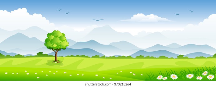 Panorama summer landscape 