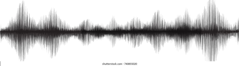 Panorama Super Earthquake Wave on White paper background,audio wave diagram concept,design for education and science,Vector Illustration.