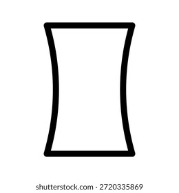 Panorama Thin Icon. The icon can be used for websites, mobile apps, presentation templates, illustration, etc.