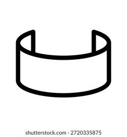 Dünnes Panorama-Symbol. Das Symbol kann für Websites, mobile Apps, Präsentationsvorlagen, Illustrationen usw. verwendet werden.
