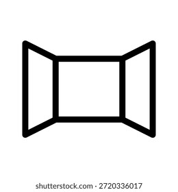 Ícone Panorama Fino. O ícone pode ser usado para sites, aplicativos móveis, modelos de apresentação, ilustração, etc.