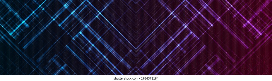 Panorama Ultra Light Microchip on Technology Background,Hi-tech Digital and security Concept design,Free Space For text in put,Vector illustration.