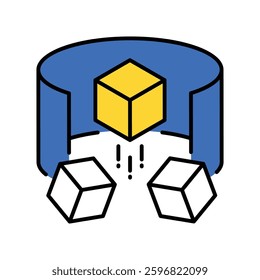 Panorama vector filled outline icon. EPS 10 file