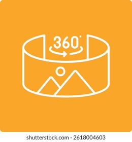 Icono de Vector panorámico. Se puede utilizar para aplicaciones de impresión, móviles y de Web.