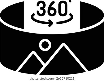 Ícone do vetor Panorama. Pode ser usado para impressão, aplicativos móveis e da Web.