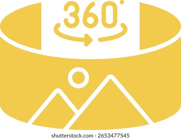 Ícone do vetor Panorama. Pode ser usado para impressão, aplicativos móveis e da Web.