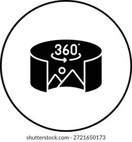 Icono de Vector panorámico. Se puede utilizar para aplicaciones de impresión, móviles y de Web.