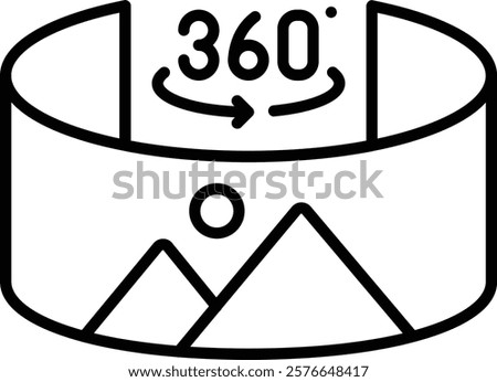 Panorama vector icon. Can be used for printing, mobile and web applications.