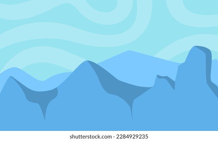 Panorama vector illustration of mountain ridges vector illustration