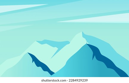 Ilustración de los vectores panorama de las cordilleras montañosas