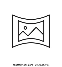 Panorama view icon design. Panorama view mode symbol. sign for mobile concept and web design. Panoramic view simple vector icon.