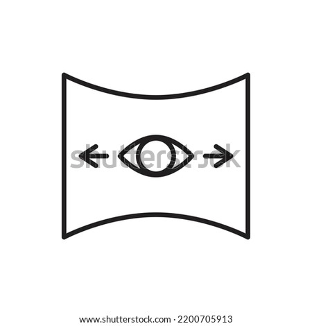 Panorama view icon design. Panorama view mode symbol. sign for mobile concept and web design. Panoramic view simple vector icon.