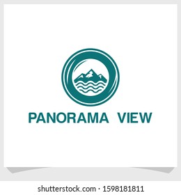 panorama view logo design vector, mount panorama logo design inspiration