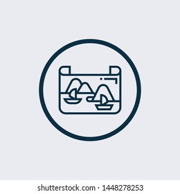 Panorama view mode outline icon. linear style sign for mobile concept and web design. Panoramic view simple line vector icon