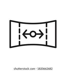 Panorama view mode outline icon. linear style sign for mobile concept and web design. Vector