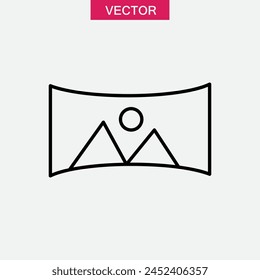 Panorama view mode outline icon. vector flat trendy style illustration on white background..eps
